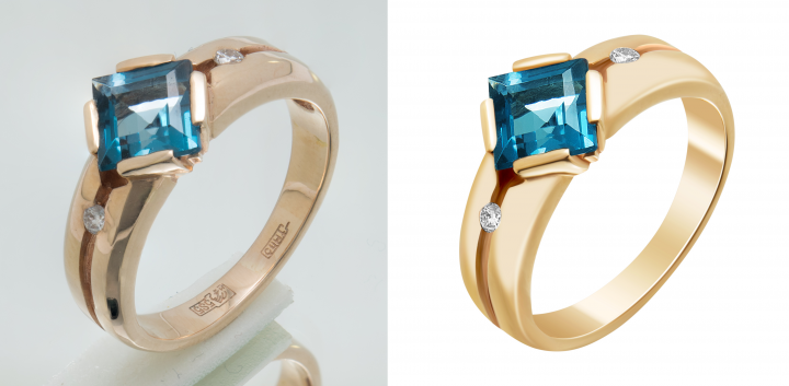 Обтравка и ретушь фотографий ювелирных изделий