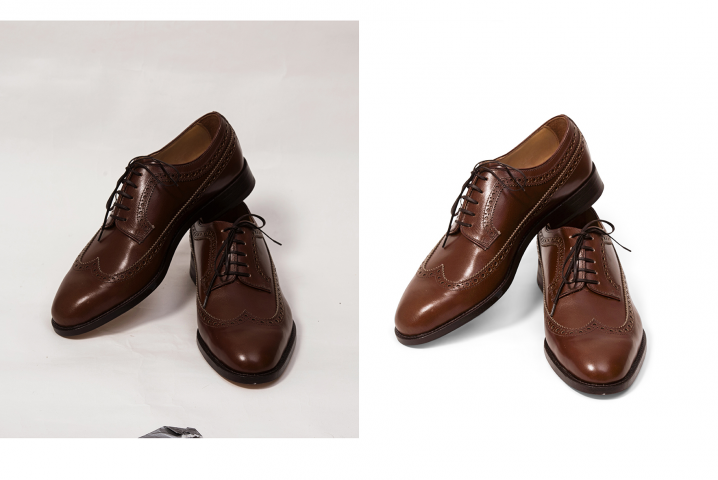 Обтравка на белый фон с сохранением тени