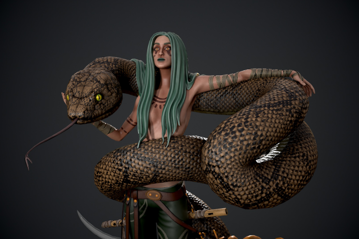 Woman with a snake