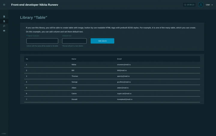 Библиотека "Custom Table" для Angular