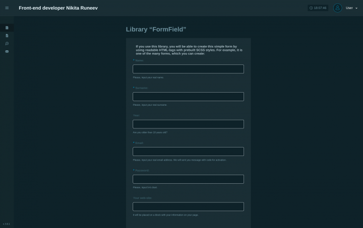 Библиотека "Form Fields" для Angular