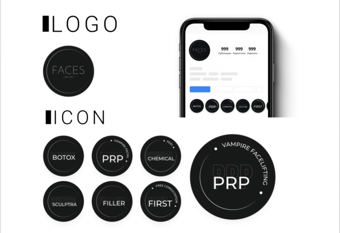 Оформление аккаунта для эстетического центра в Нью-Йорке.