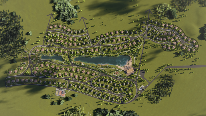 Визуализация проекта посёлка