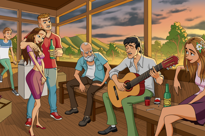 Мультипликационная иллюстрация