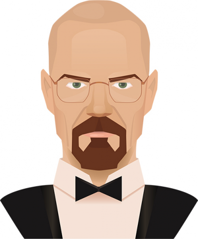 Портрет знаменитости в стиле  flat design