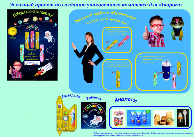 Эскизный проект по созданию упаковочного комплекса для "Творога"