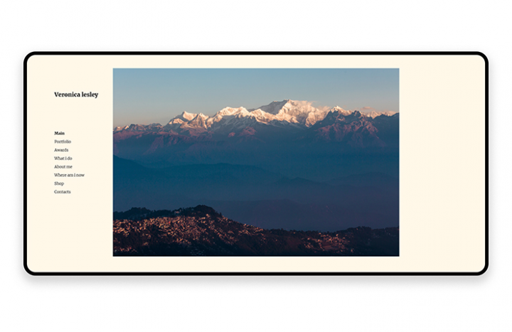 Сайт-портфолио для фотографа.