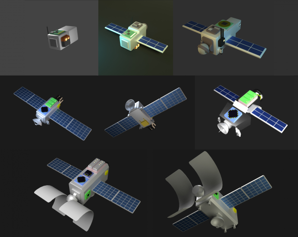 Спутники low poly