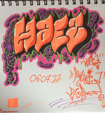Haez graffiti sketch