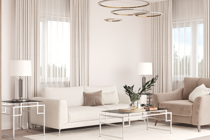 Кухня-гостиная в загородном доме