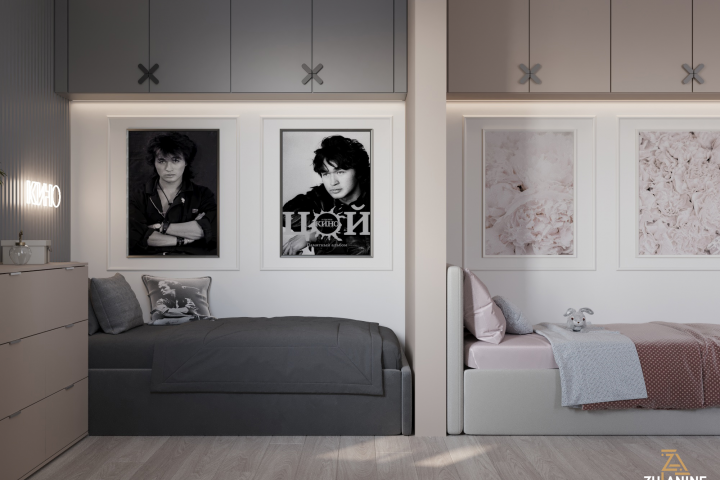 Комната для двух сестер с большой разницей в возрасте