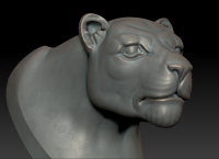 3D модель "Голова львицы"