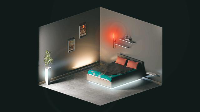 Изометрическая комната в 3д