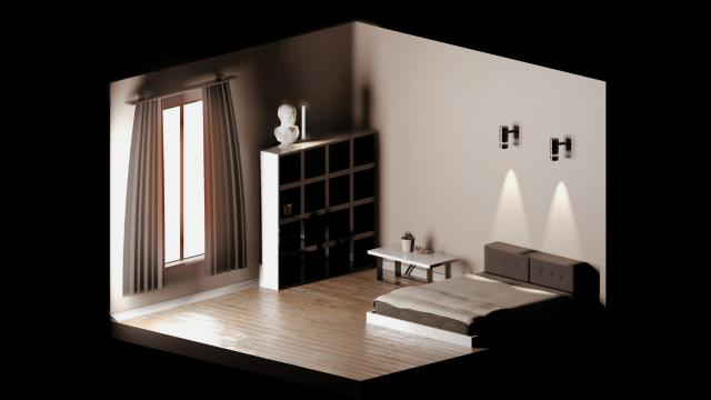 Изометрическая комната в 3д