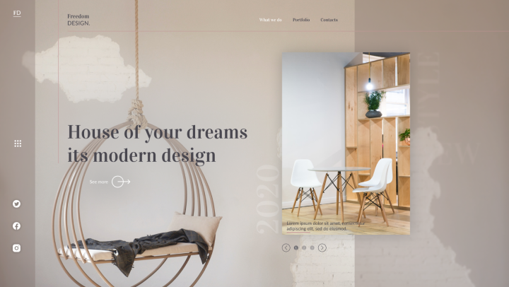 Дизайн сайта для архитектора-дизайнера.