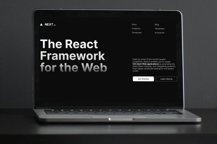 Дизайн-макет сайта фреймворка Next.js