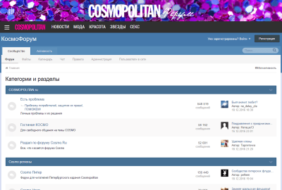 Форум международного женского журнала Cosmopolitan