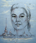 Портрет (сепия, пастель)