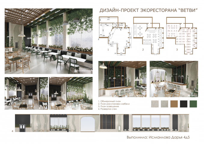 Дизайн интерьера для экоресторана