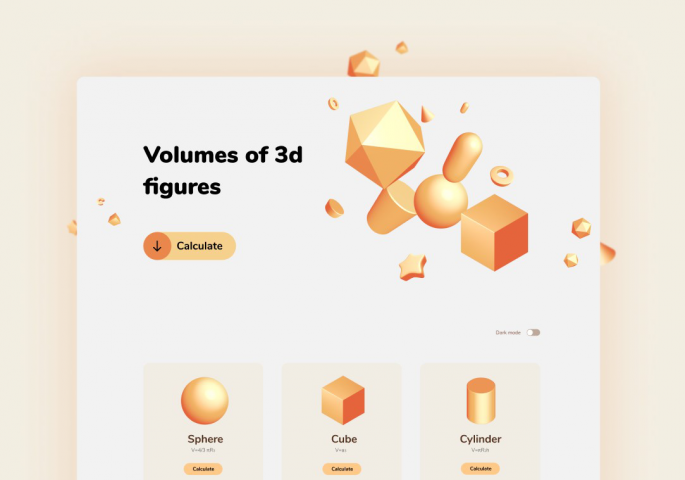 Volumes of 3d figures