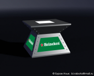 ПРОЕКТ ТУМБЫ ДЛЯ ТАНЦЕВ ДЛЯ КЛУБА "САХАR" И КОМПАНИИ "HEINEKEN"