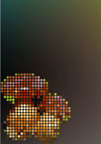 Дот Арт Флэт открытка - Белые грибы