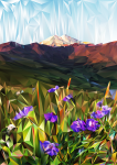 Полигональная иллюстрация Low poly Gradirnt
