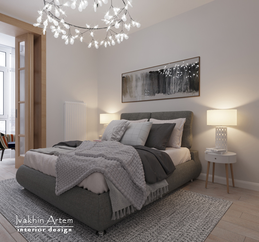 дизайн спальни в скандинавском стиле