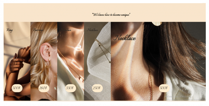 Сайт магазина ювелирных изделий.