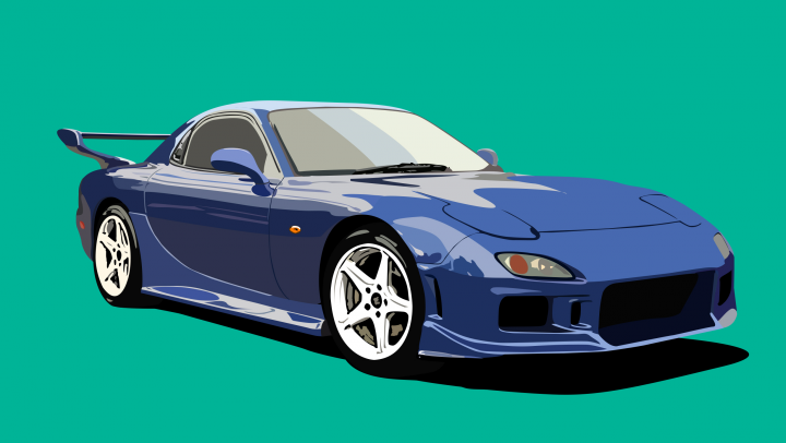 Векторный арт: Mazda rx-7