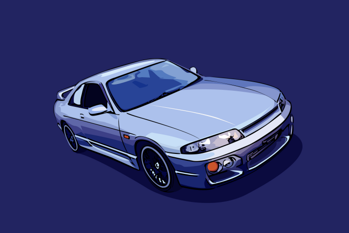 Векторный арт: Nissan Skyline