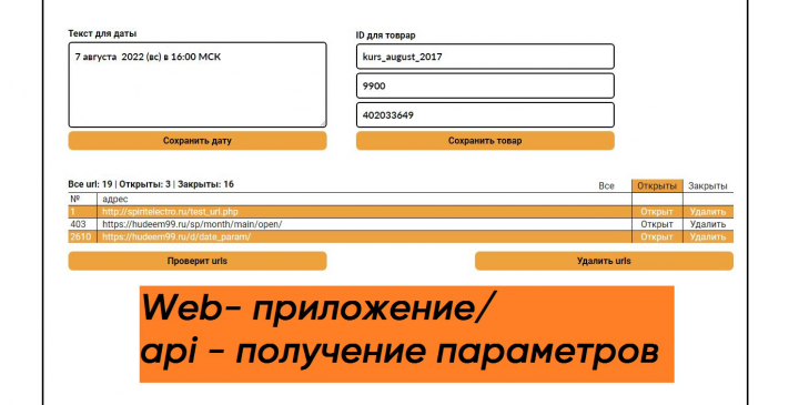 web приложение со своим api