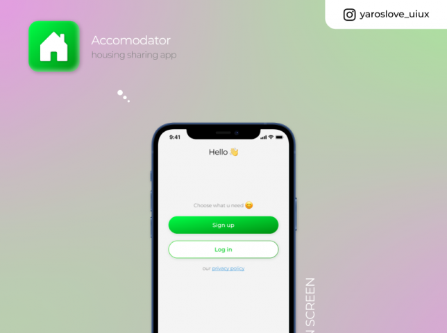 UI / UX Мобильного приложения | Accomodator