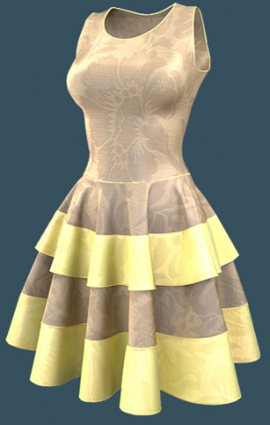 Платье многослойное