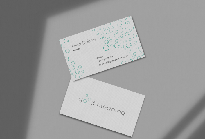 Визитка для сети магазинов бытовой химии Good Cleaning