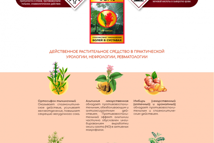 Лендинг для "БАД "Урисан Форте"