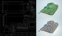 Low-poly модель танка Т-34