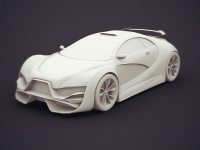 Low-poly concept car