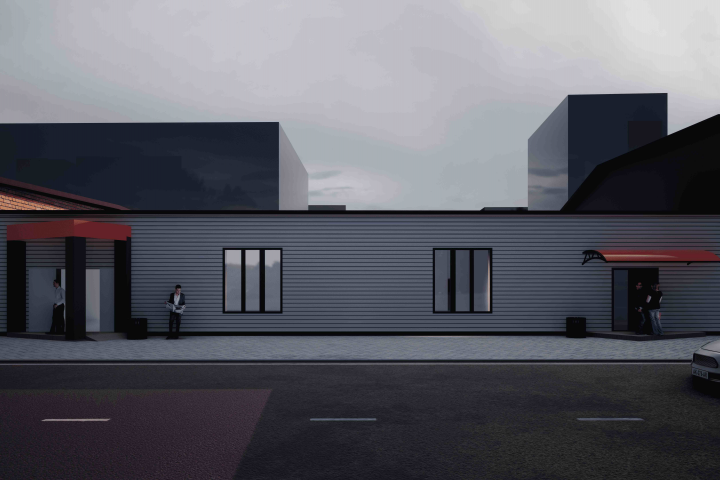 Складское здание в городе