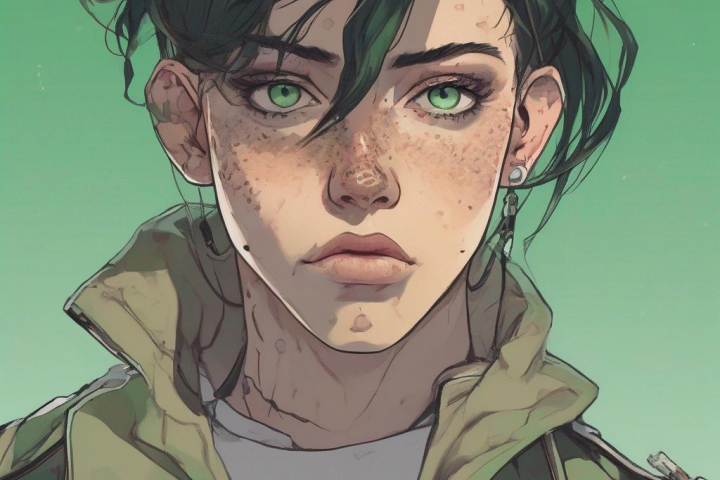 Персонаж в стиле киберпанк