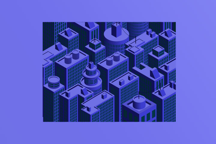 3d город