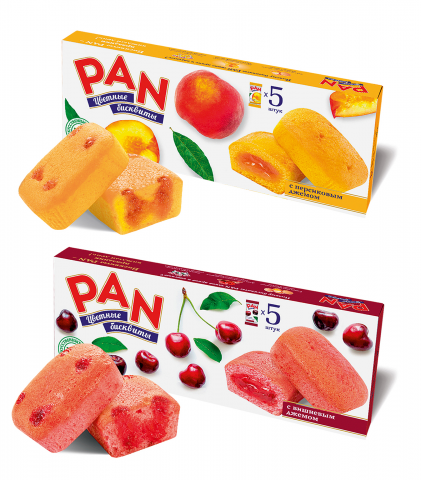 PAN цветные бисквиты