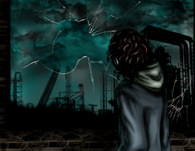 Иллюстрация в стиле Industrial