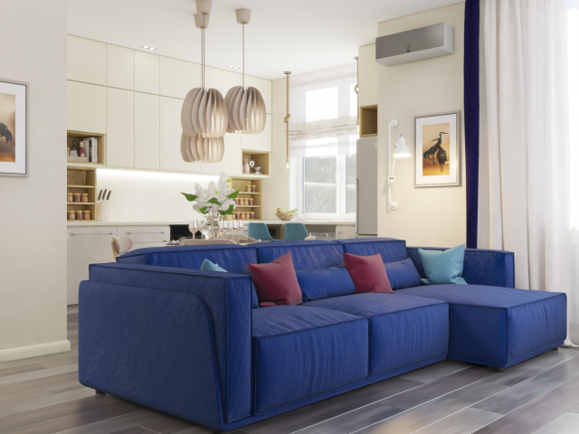 Кухня-гостиная для семьи из 4-х человек