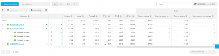 Кейс (статистика внутри) ИМ верхней женской одежды