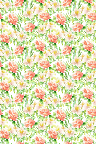 Паттерн из акварельных цветов