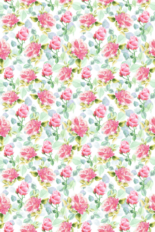 Паттерн из акварельных цветов