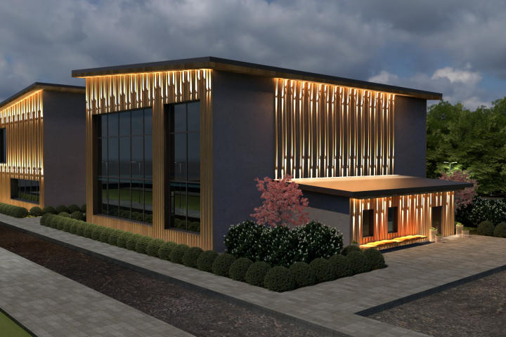 Экстерьер выставочного павильона. Рендер