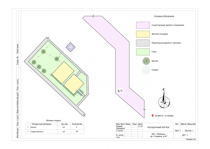 Посадочные чертежи