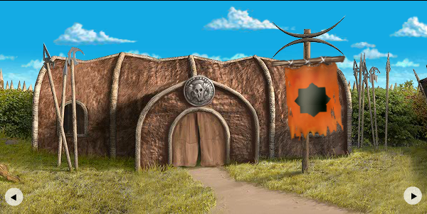 Панорама деревни орков для браузерной RPG "Раздор"